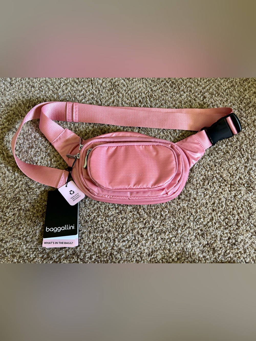 Baggallini Pink On The Go Belt Bag Waist Pack - Picture 2 of 4
